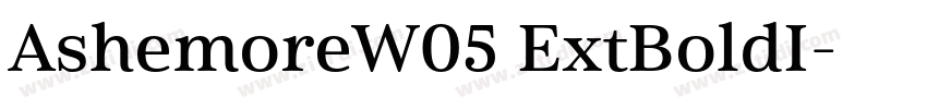 AshemoreW05 ExtBoldI字体转换